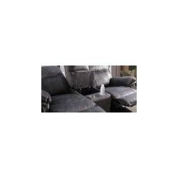 Sofá 2 Plazas Con Reclinable Twin Falls Gris