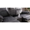 Sofá 2 Plazas Con Reclinable Twin Falls Gris