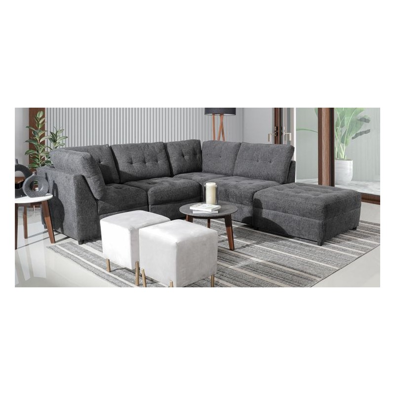 Sala Modular Multi Gris 5 Piezas