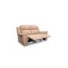 Sofá 2 Plazas Con Reclinable de Piel Helena  Beige