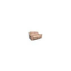 Sofá 2 Plazas Con Reclinable de Piel Helena  Beige