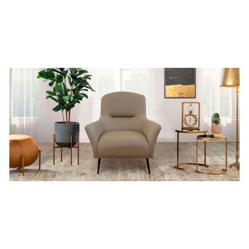 Sillón de Piel Minik Beige