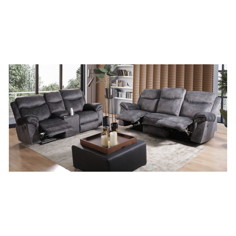 Sala Con Reclinable Twin Falls Gris